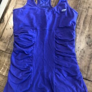 Marika Magic Purple Ruched Tank Size Large